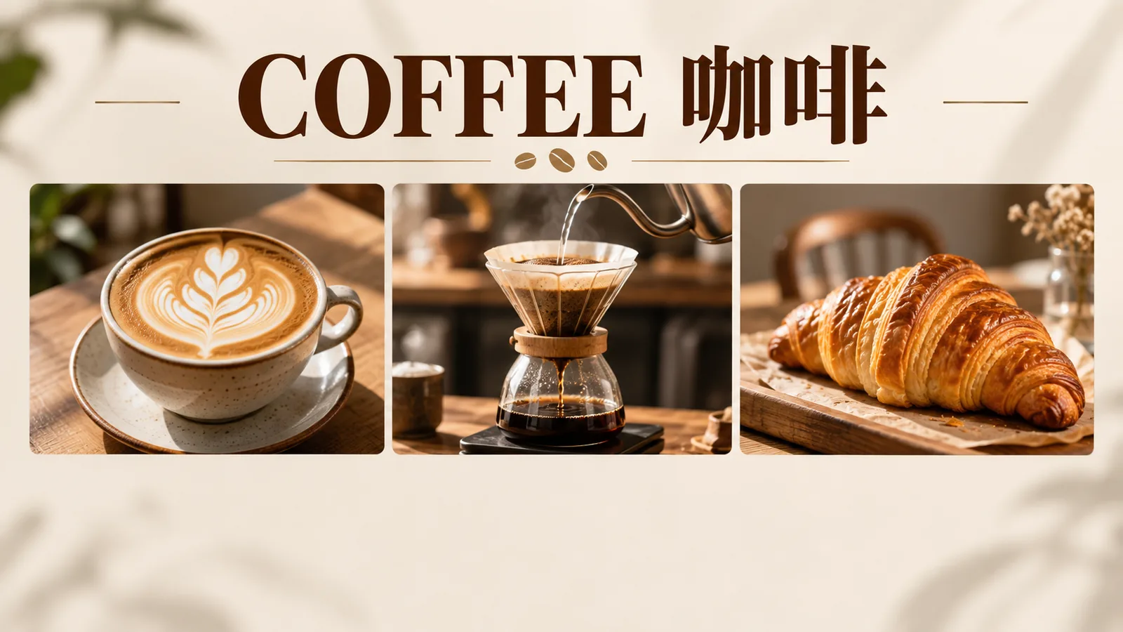 Poster menu kedai kopi dwibahasa