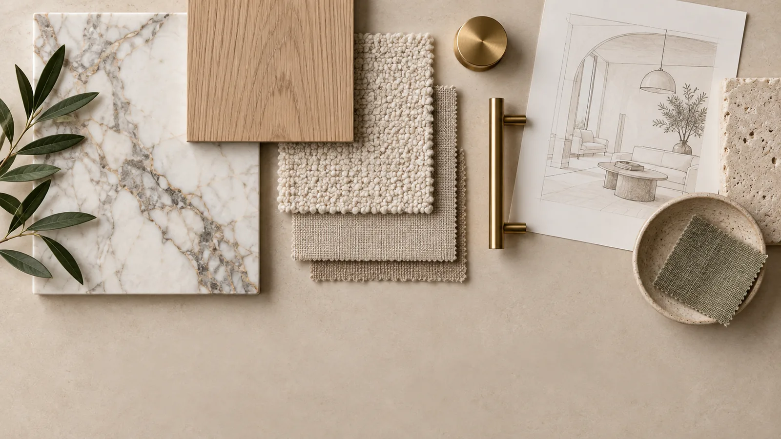 Moodboard material desain interior
