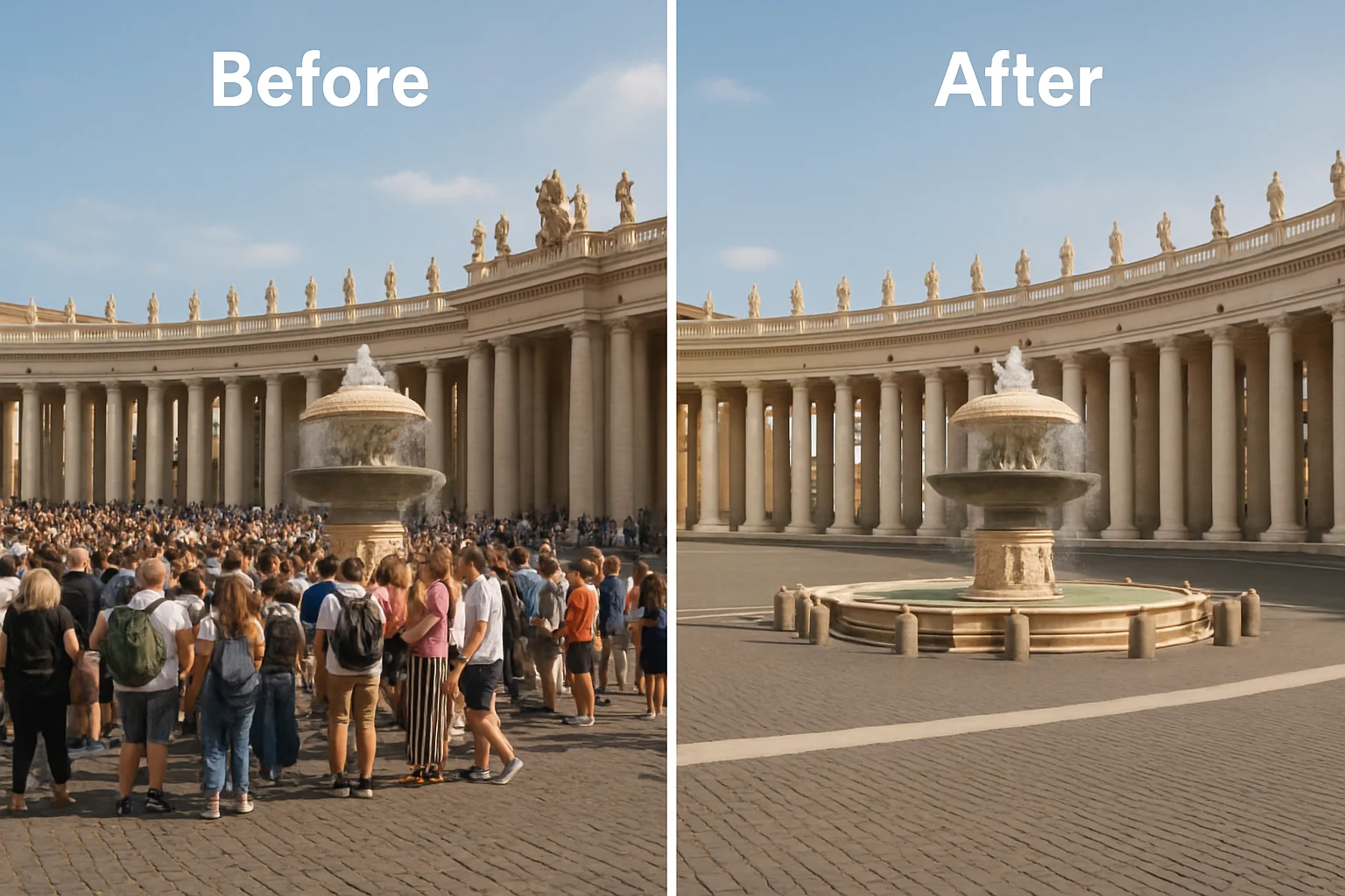AI Object Remover preview showing an unwanted object removed from a photo