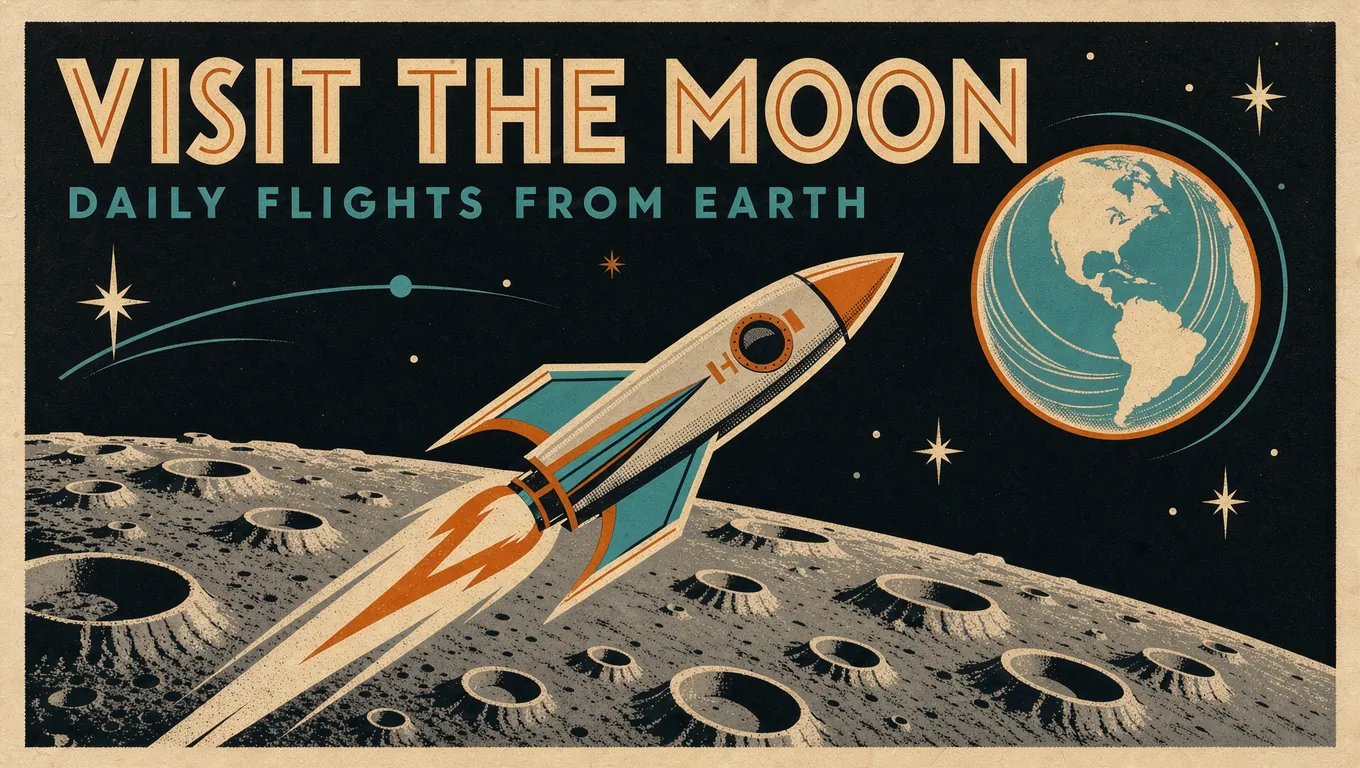 Retro travel poster