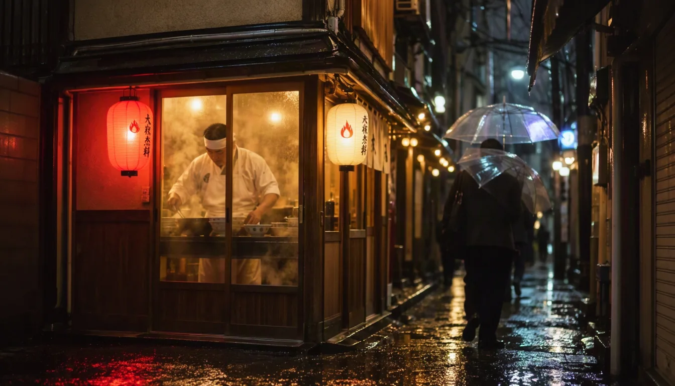 Rainy Tokyo street photo