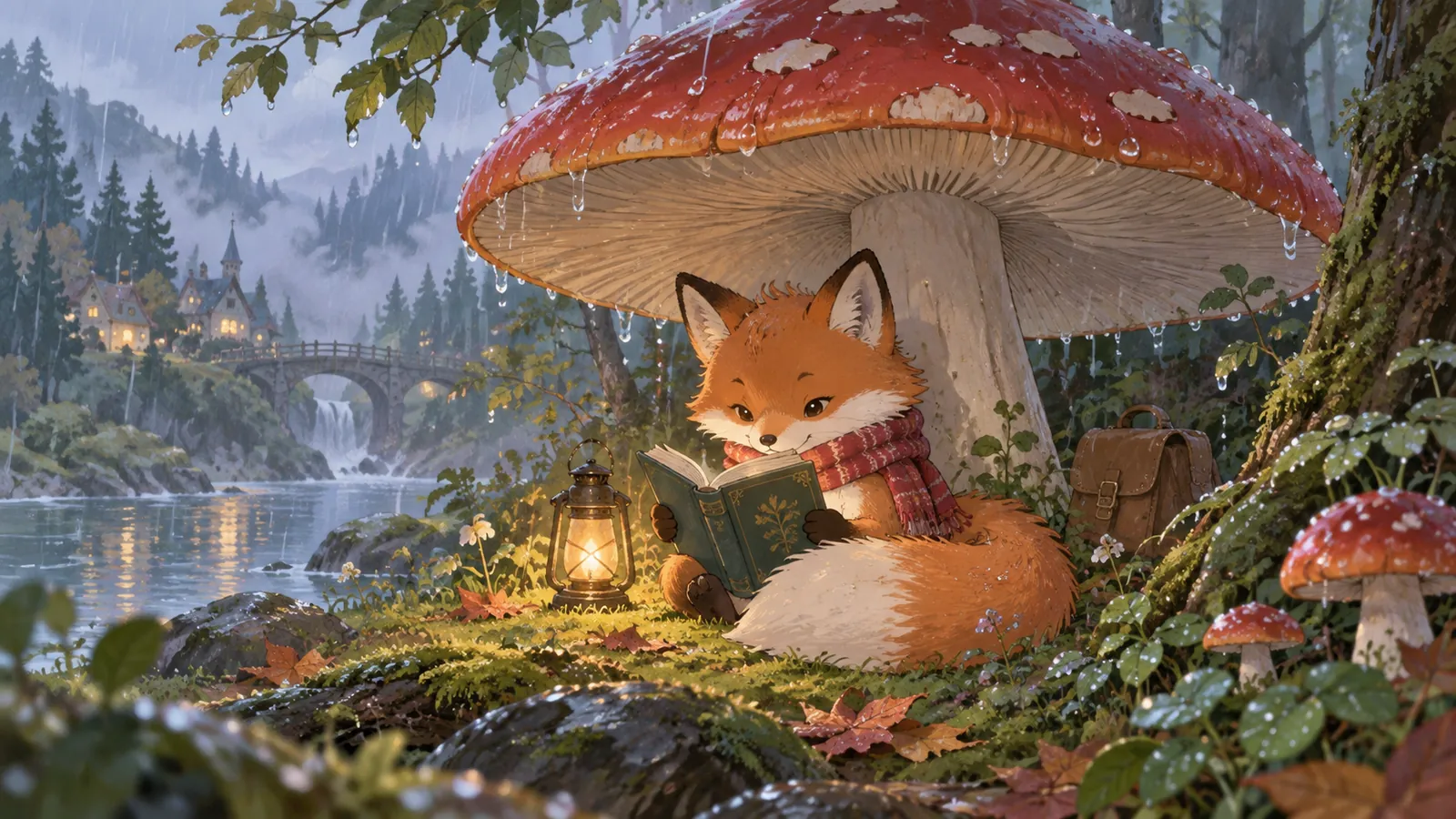 Hand-painted anime scene
