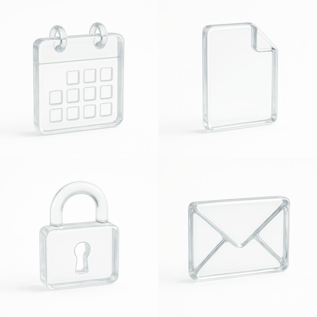 Transparent 3D Icons