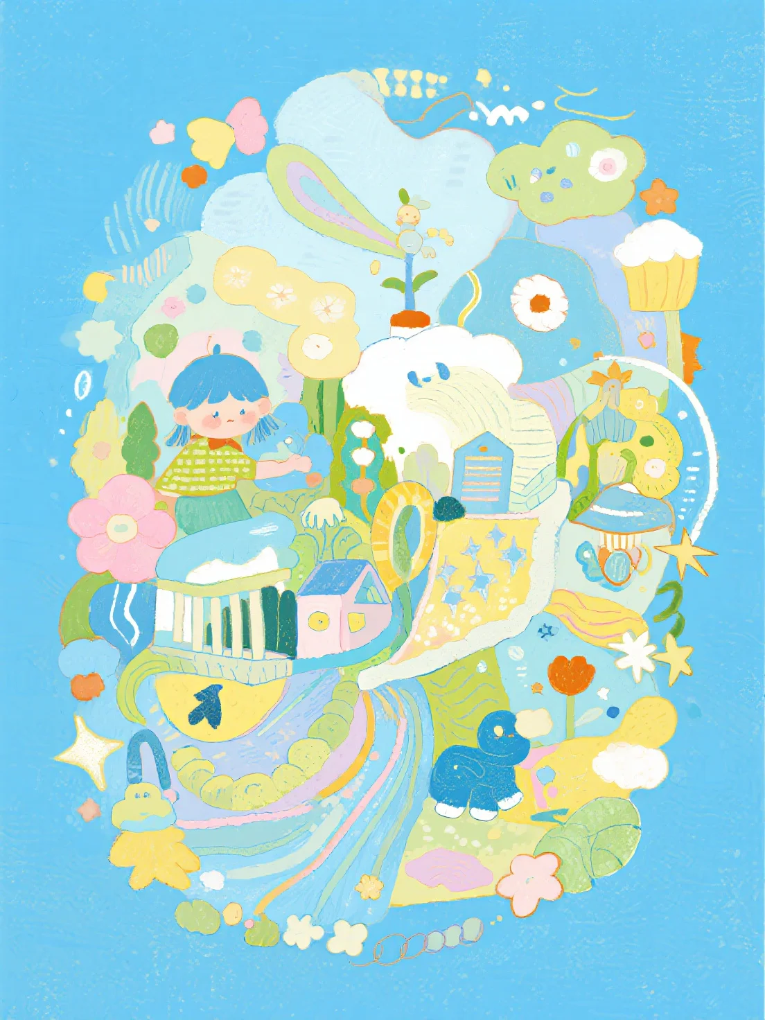 Dreamlike Childlike Doodle