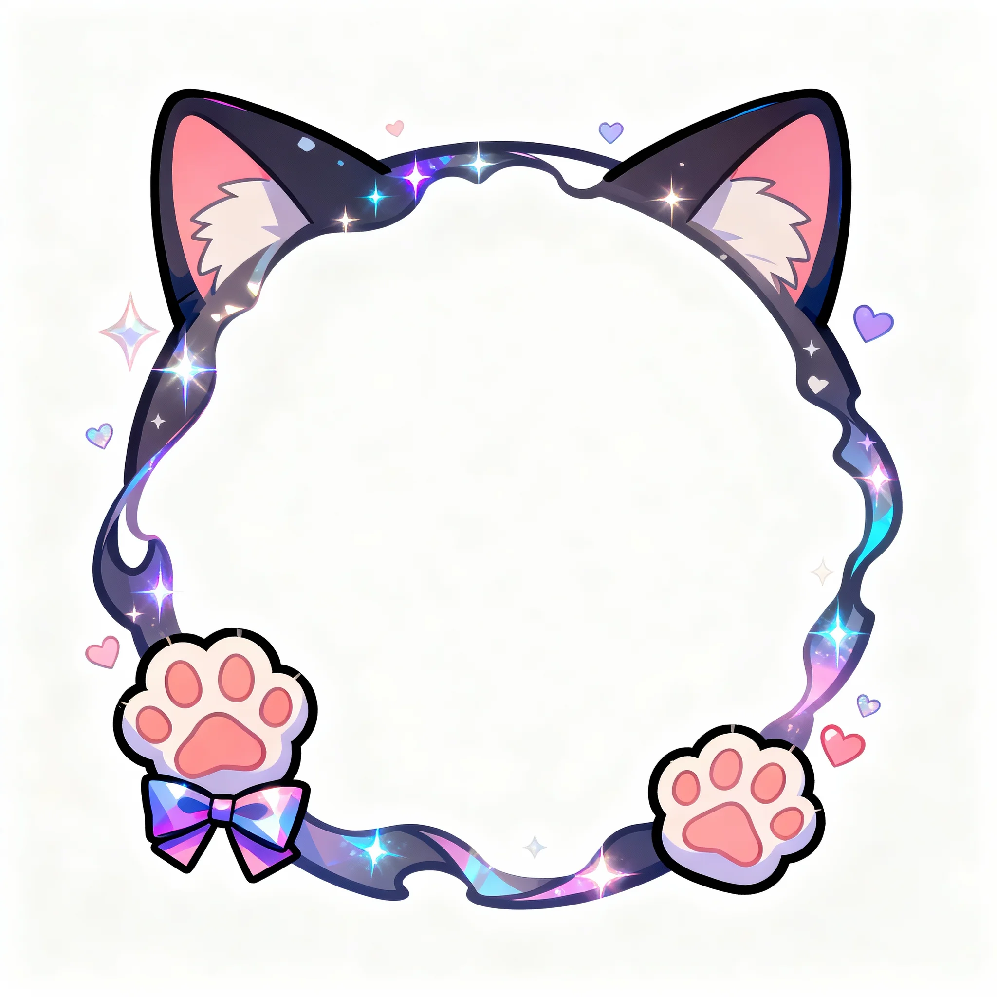 Shiny Cat Paw Chibi Avatar Frame