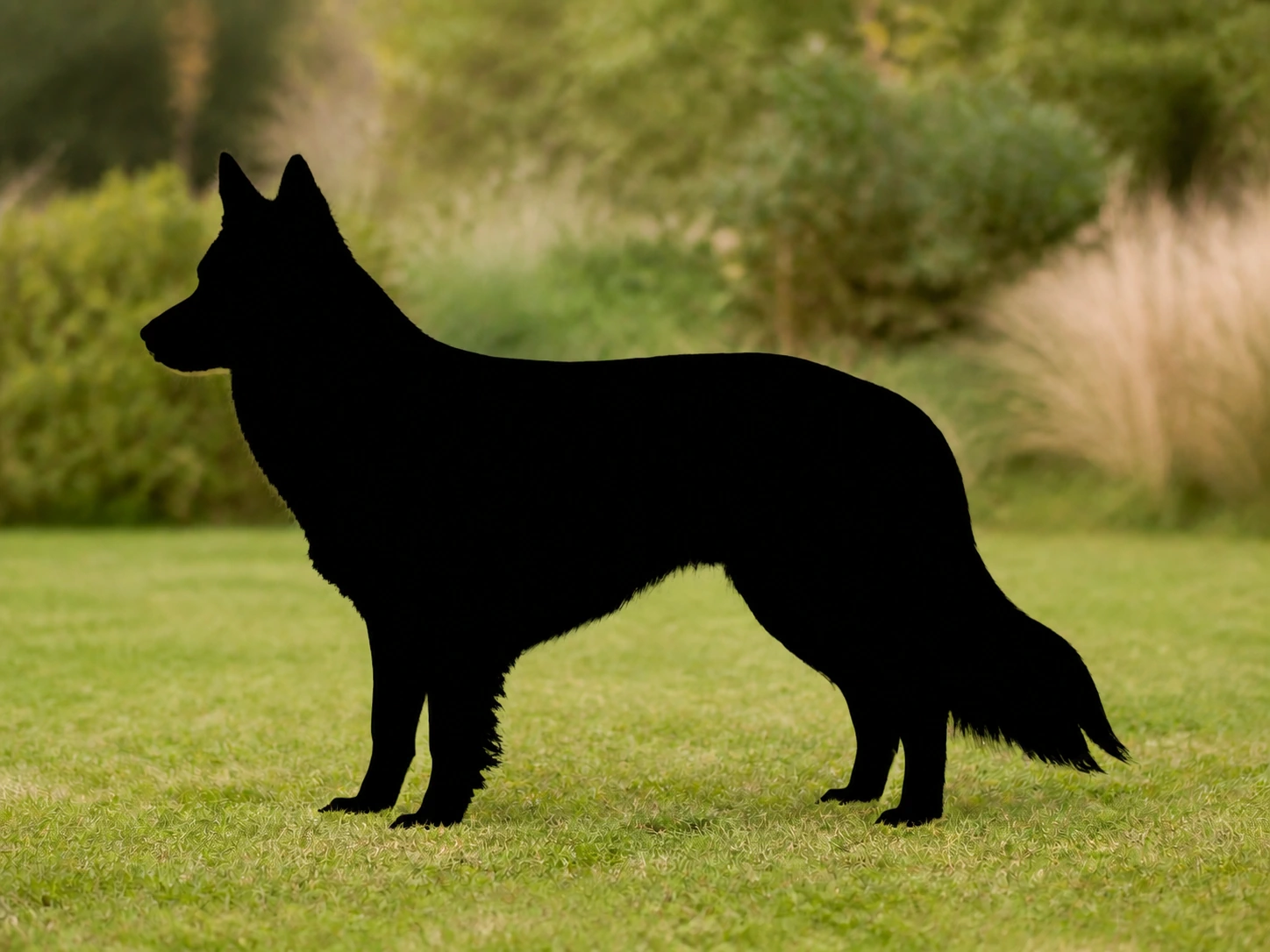 Matching dog converted into a silhouette