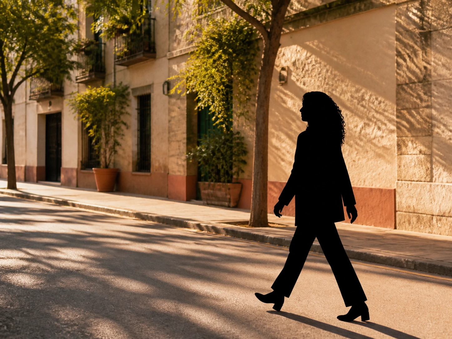 Silhouette subject with the original photo background
