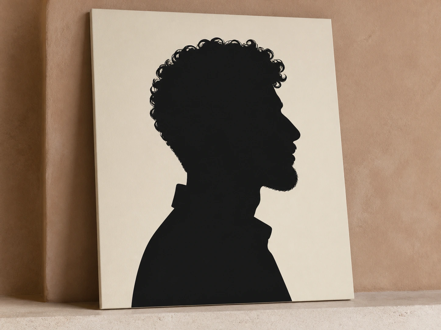 Recognizable side-profile portrait silhouette